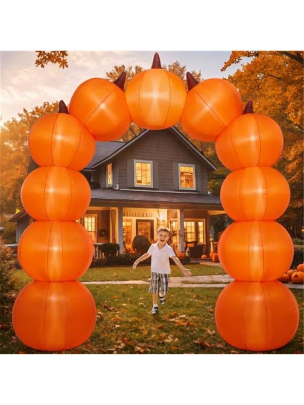 9 ft Fall Inflatable Pumpkin Archway Outdoor Decoration